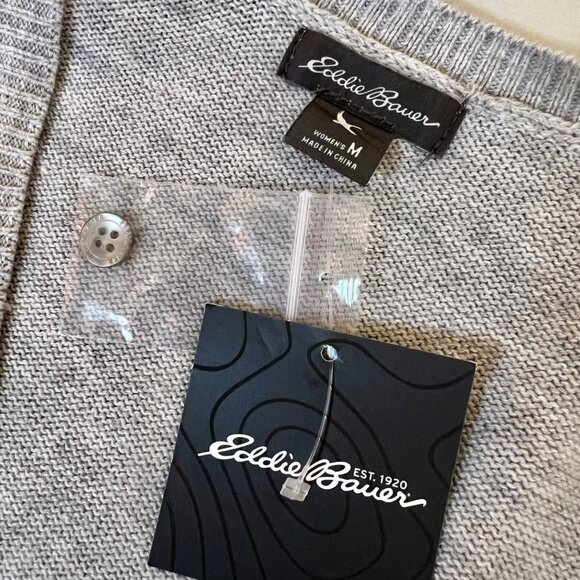 NWT EDDIE BAUER Womens Christine Fair Isle Mohair Blend Cardigan Sweater Medium - Picture 5 of 7